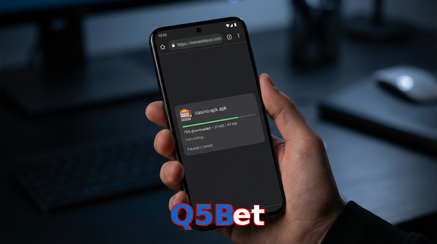 Main screen of Q5Bet apk page for PK players