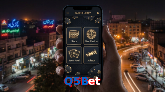 Main screen of Q5Bet app page for PK players